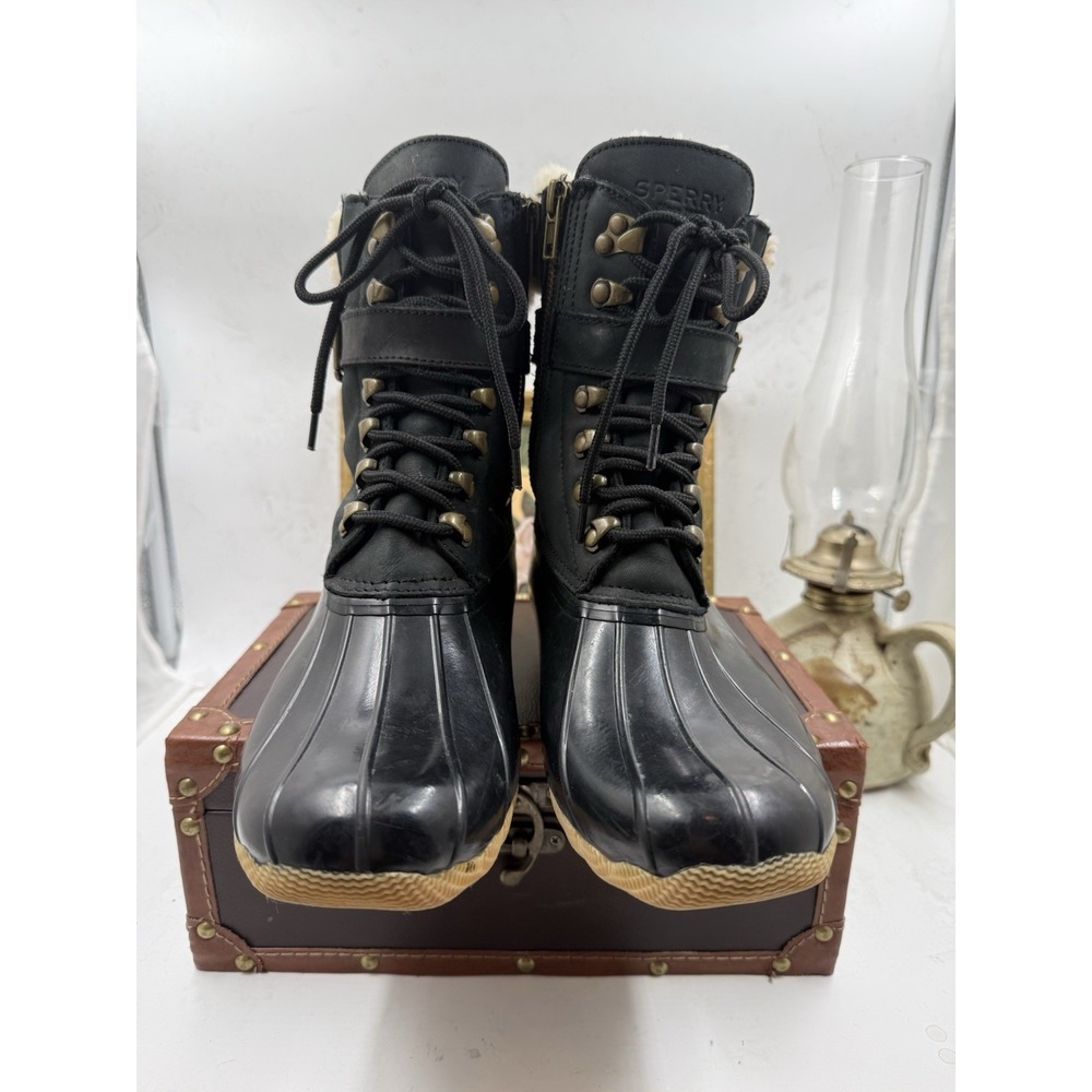 Sperry Shearwater Zip Winter Rain Snow Womens Waterproof Boots Size‎ 7 M, Black